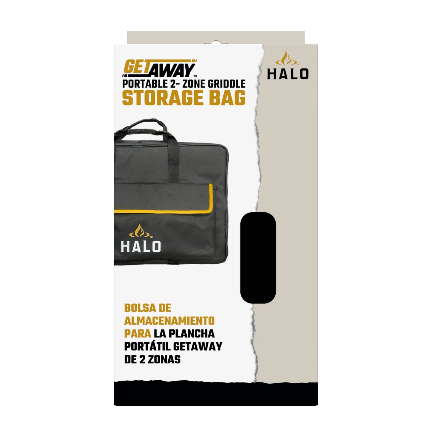 HALO Getaway Griddle Nylon Storage Bag with Shoulder Strap, Tool Pocket, and 3-Sided Zipper