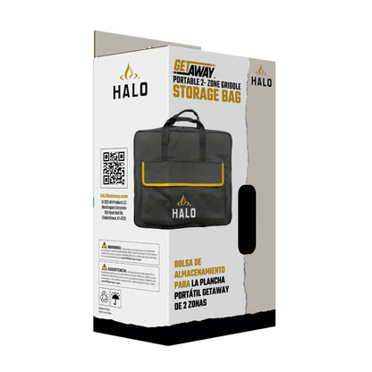HALO Getaway Griddle Nylon Storage Bag with Shoulder Strap, Tool Pocket, and 3-Sided Zipper