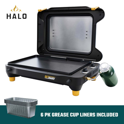 HALO Getaway 2-Zone Portable Outdoor Griddle with ELEVATE Lid and 282 sq in Cooktop