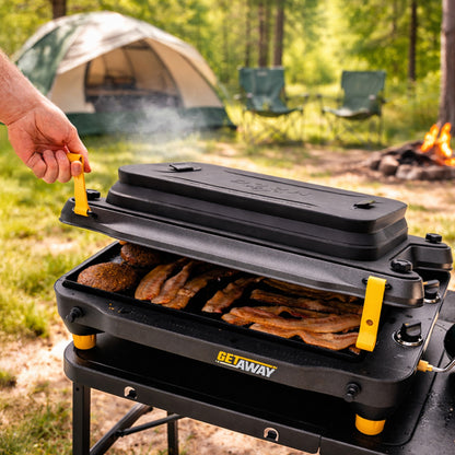 HALO Getaway 2-Zone Portable Outdoor Griddle with ELEVATE Lid and 282 sq in Cooktop